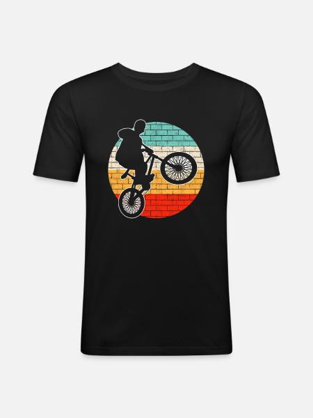 BMX retro - Men's Slim Fit T-Shirt - black