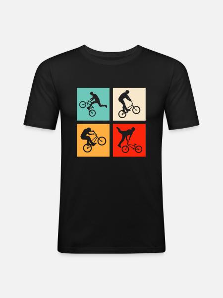 BMX Retro - Men's Slim Fit T-Shirt - black