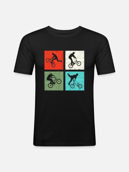 BMX Retro - Men's Slim Fit T-Shirt - black