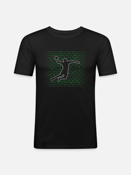 handball - T-shirt près du corps Homme - noir