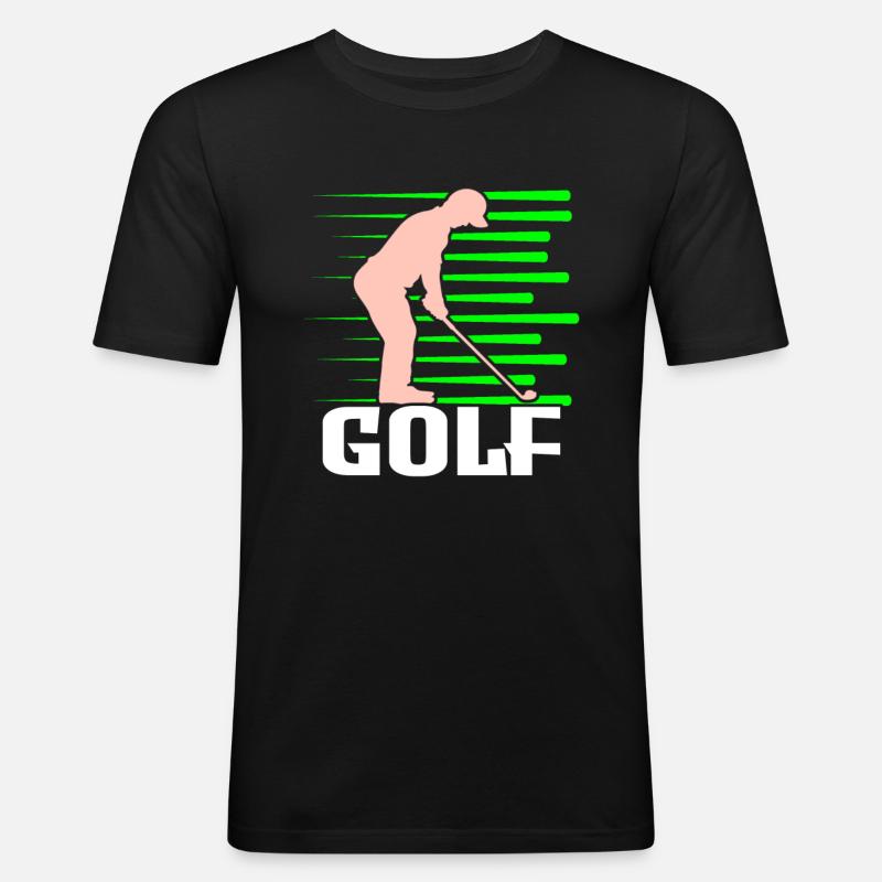 Golf - Männer Slim Fit T-Shirt - Schwarz