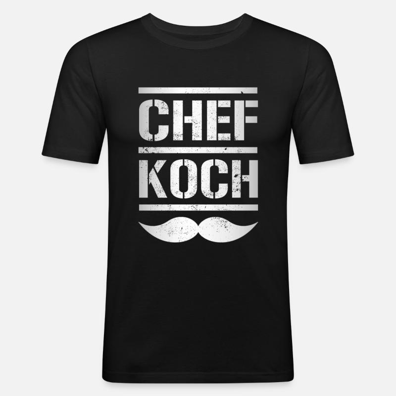Chefkoch - Männer Slim Fit T-Shirt - Schwarz
