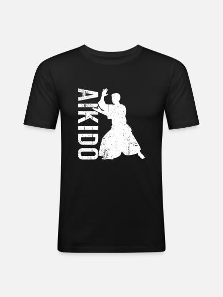 Aikido - Men's Slim Fit T-Shirt - black