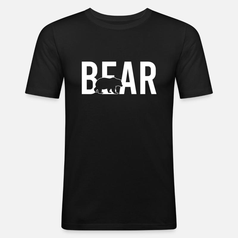 Bear bear - Men's Slim Fit T-Shirt - black