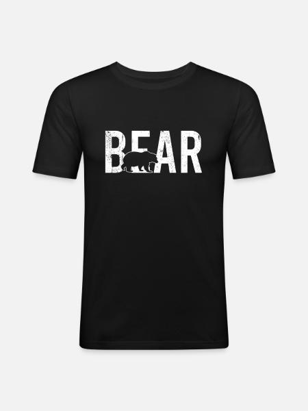 Bear bear - Men's Slim Fit T-Shirt - black