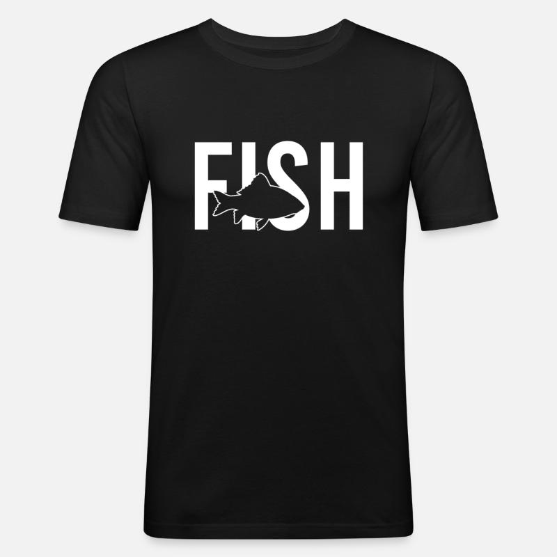 Fish fish - Men's Slim Fit T-Shirt - black