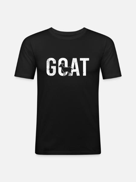 Ziege Goat - Männer Slim Fit T-Shirt - Schwarz