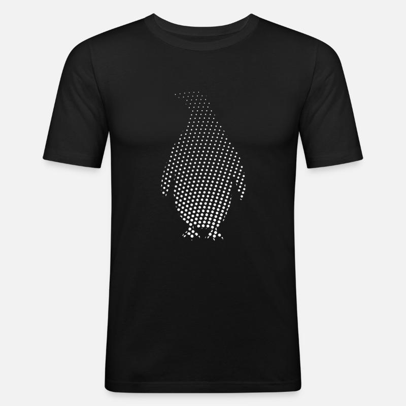 Pinguin - Männer Slim Fit T-Shirt - Schwarz
