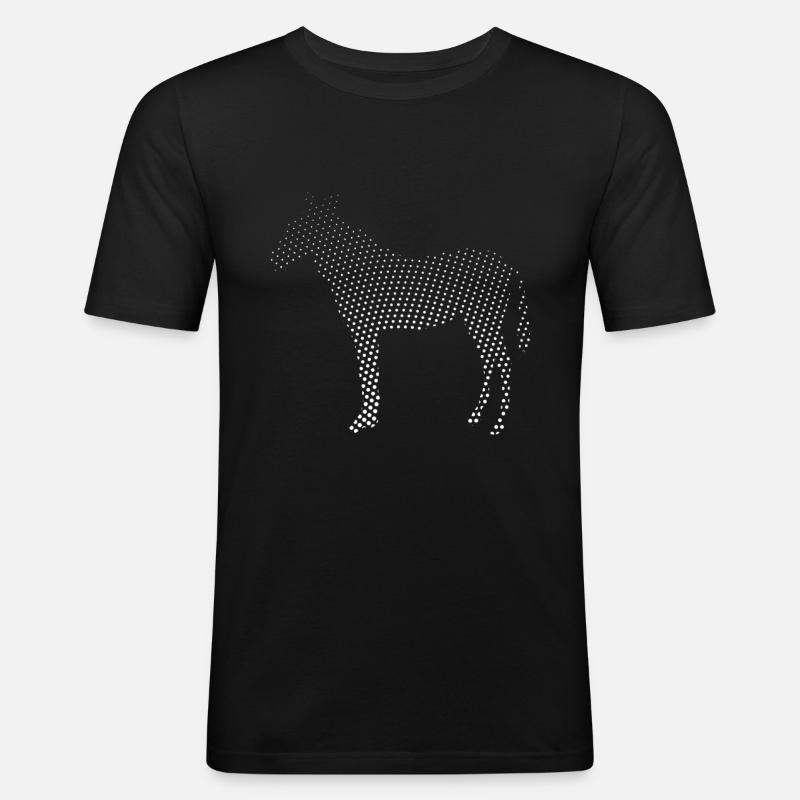 Zebra - Männer Slim Fit T-Shirt - Schwarz