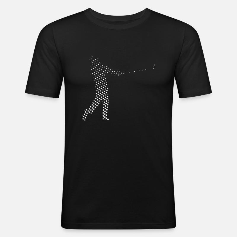 Golf Golfer - Männer Slim Fit T-Shirt - Schwarz
