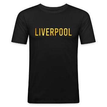 Liverpool - T-shirt près du corps Homme - noir - Devant - Nik (191cm)