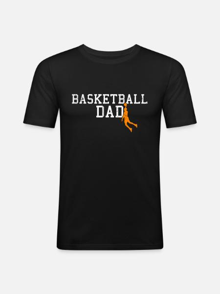 basketball dad - Men's Slim Fit T-Shirt - black