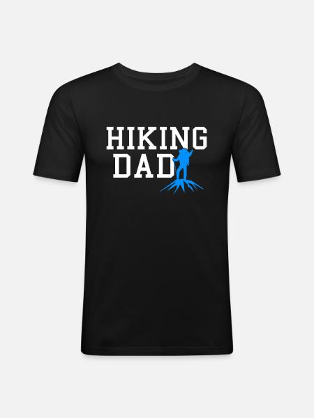 hiking dad - Men's Slim Fit T-Shirt - black