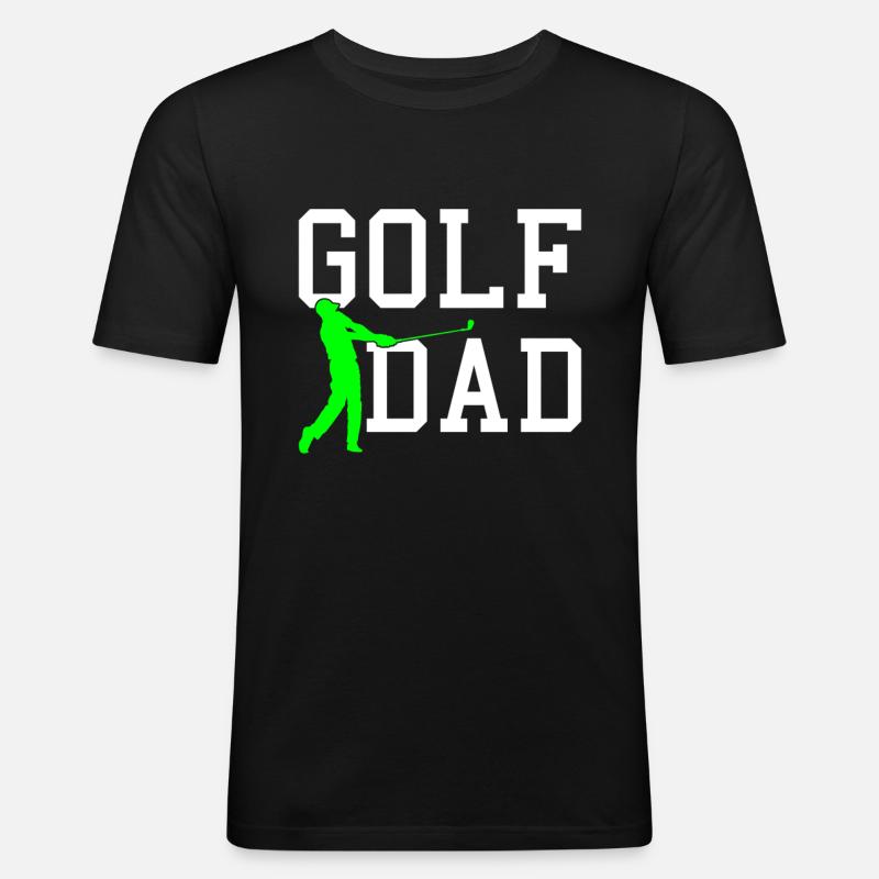 golf dad - Männer Slim Fit T-Shirt - Schwarz