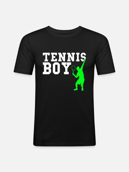 Garçon de tennis - T-shirt près du corps Homme - noir