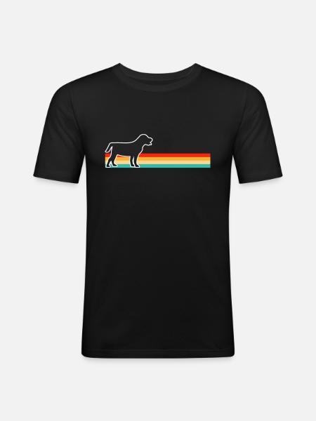 Dog Retro - Men's Slim Fit T-Shirt - black