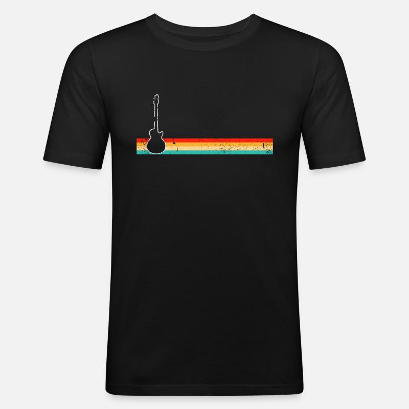 Rock Retro - Männer Slim Fit T-Shirt - Schwarz