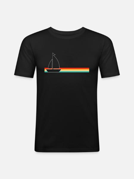 Sailing Retro - Men's Slim Fit T-Shirt - black
