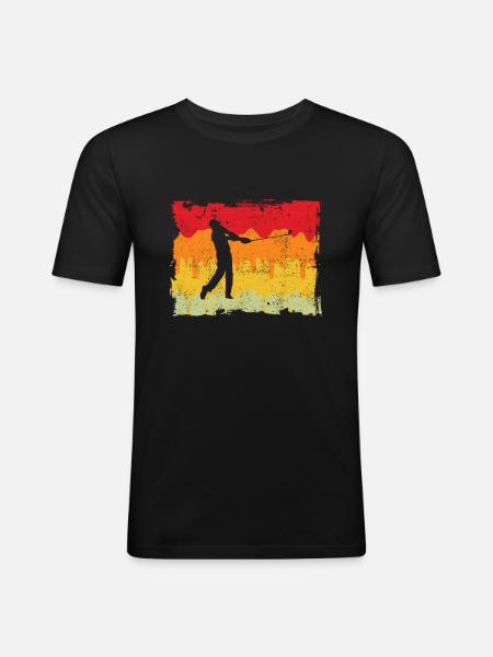 Golf Retro - Men's Slim Fit T-Shirt - black