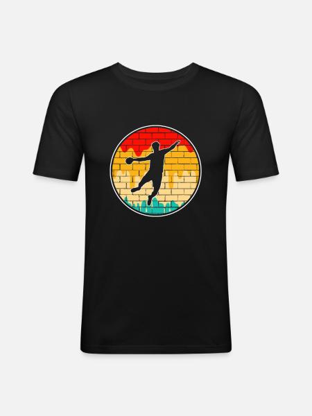 Handball Retro - Men's Slim Fit T-Shirt - black