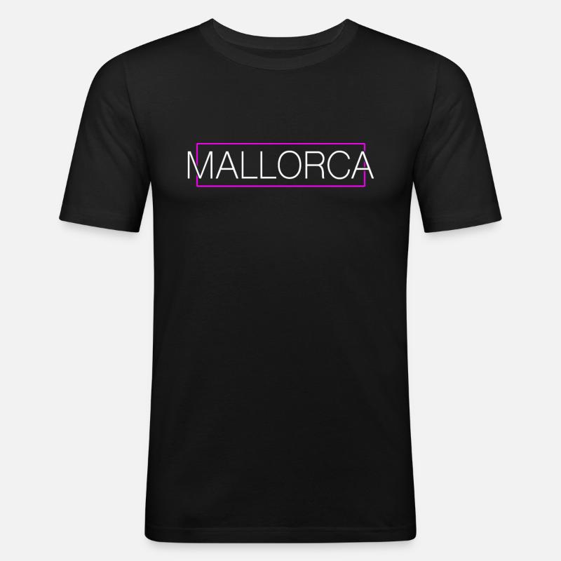 Mallorca - Männer Slim Fit T-Shirt - Schwarz