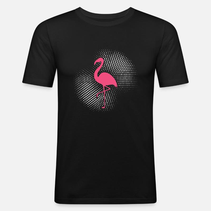 Flamant - T-shirt près du corps Homme - noir