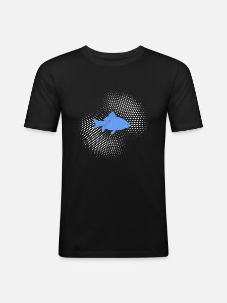 Poisson - T-shirt près du corps Homme - noir