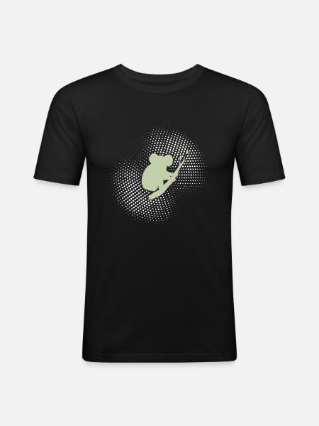 Koala - T-shirt près du corps Homme - noir
