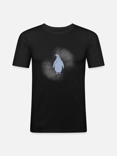Pingouin - T-shirt près du corps Homme - noir