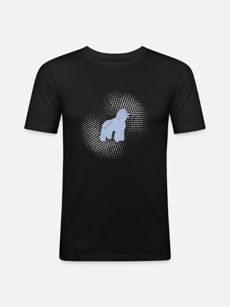 Caniche - T-shirt près du corps Homme - noir
