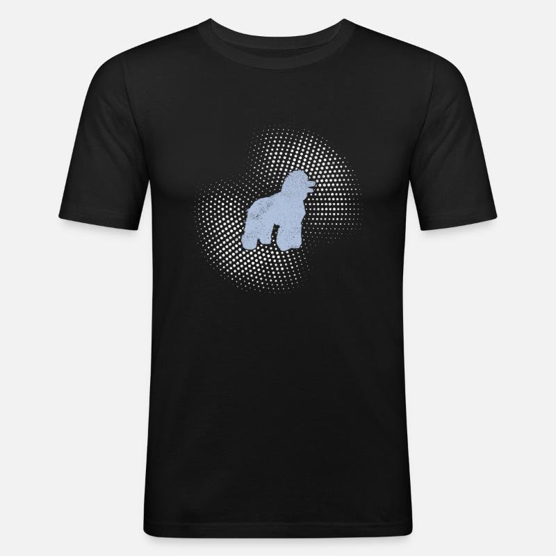 Pudel - Männer Slim Fit T-Shirt - Schwarz