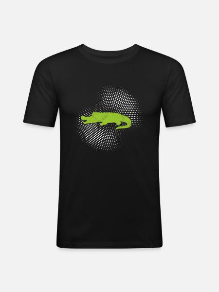 Crocodile - T-shirt près du corps Homme - noir