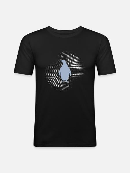 Pingouin - T-shirt près du corps Homme - noir