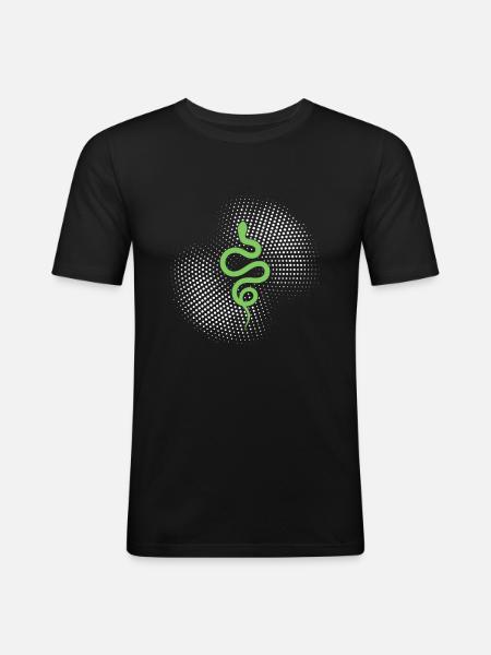 Serpent - T-shirt près du corps Homme - noir