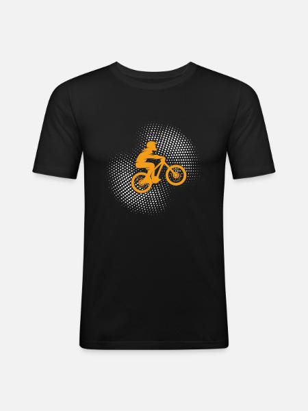 Mountain bike - Men's Slim Fit T-Shirt - black