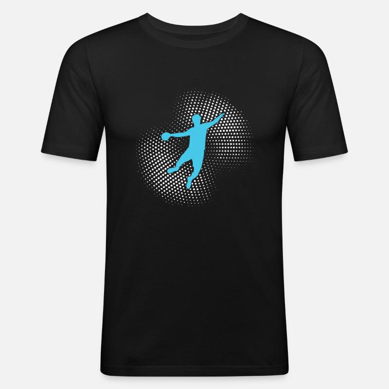 handball - Männer Slim Fit T-Shirt - Schwarz