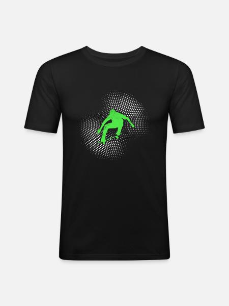 Skateboarding - T-shirt près du corps Homme - noir