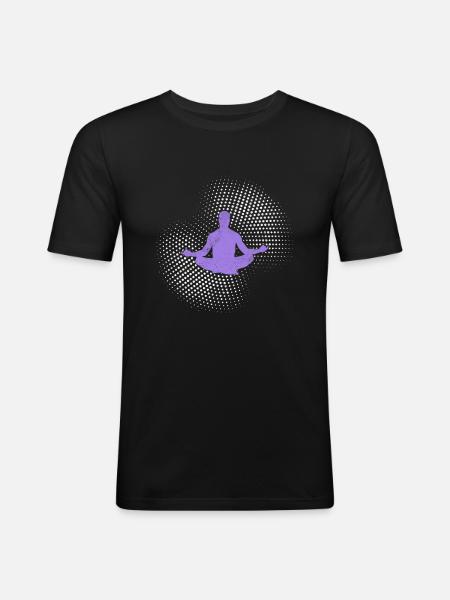 yoga - T-shirt près du corps Homme - noir
