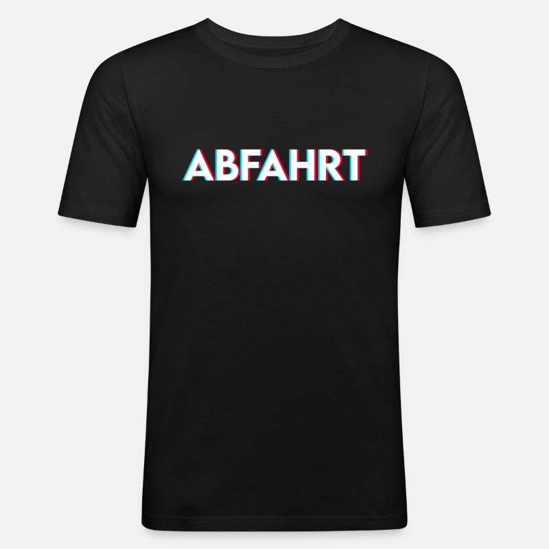 Techno feiern Party - Männer Slim Fit T-Shirt - Schwarz