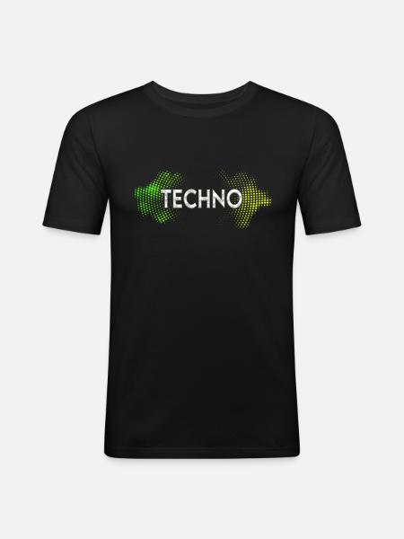 Techno - Men's Slim Fit T-Shirt - black