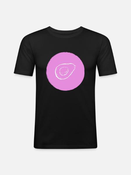 Avocat - T-shirt près du corps Homme - noir