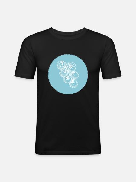 Tomates cocktail - T-shirt près du corps Homme - noir