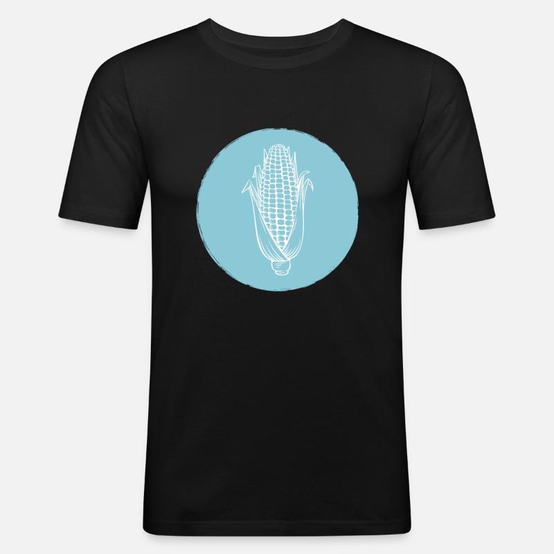 Corn - Men's Slim Fit T-Shirt - black