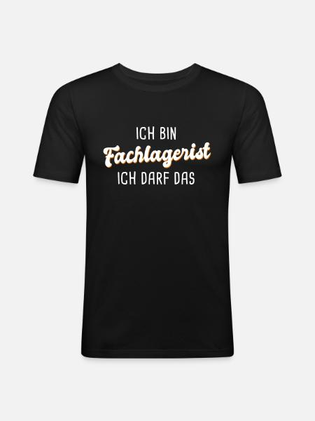 Fachlagerist - Männer Slim Fit T-Shirt - Schwarz