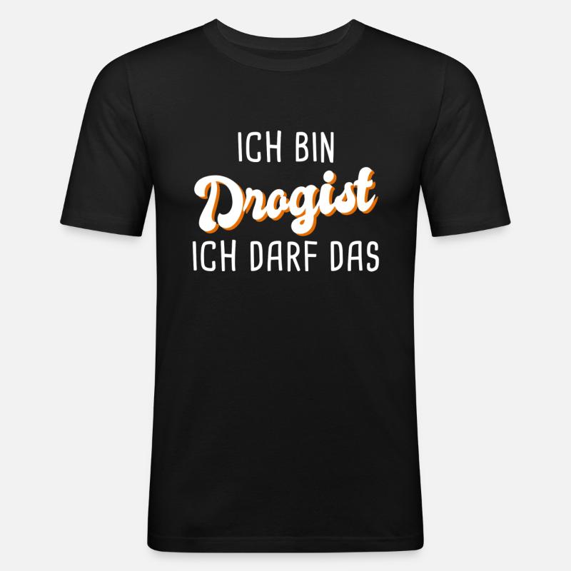 Drogist - Männer Slim Fit T-Shirt - Schwarz