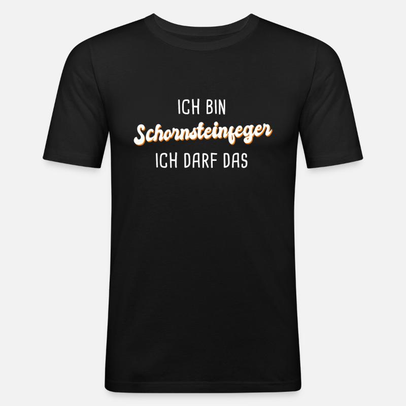 Schornsteinfeger - Männer Slim Fit T-Shirt - Schwarz