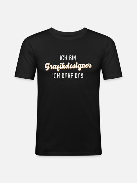 Grafikdesigner - Männer Slim Fit T-Shirt - Schwarz