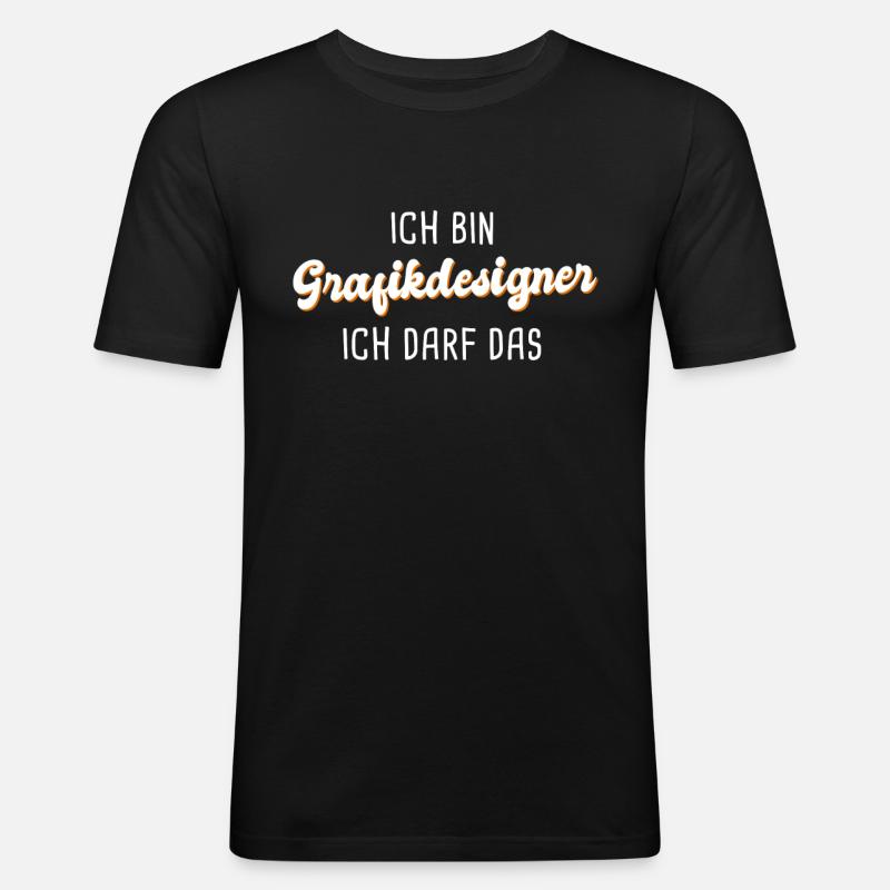 Grafikdesigner - Männer Slim Fit T-Shirt - Schwarz