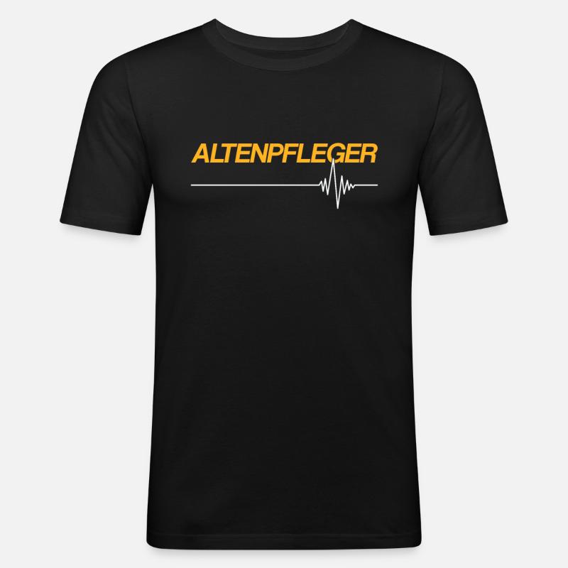 Altenpfleger - Männer Slim Fit T-Shirt - Schwarz