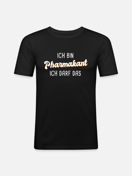 Pharmakant - Männer Slim Fit T-Shirt - Schwarz